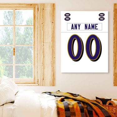 Baltimore Jersey Custom Canvas Print Wall Art for Boy Girl Men Women American Football Personalized Canvas Art